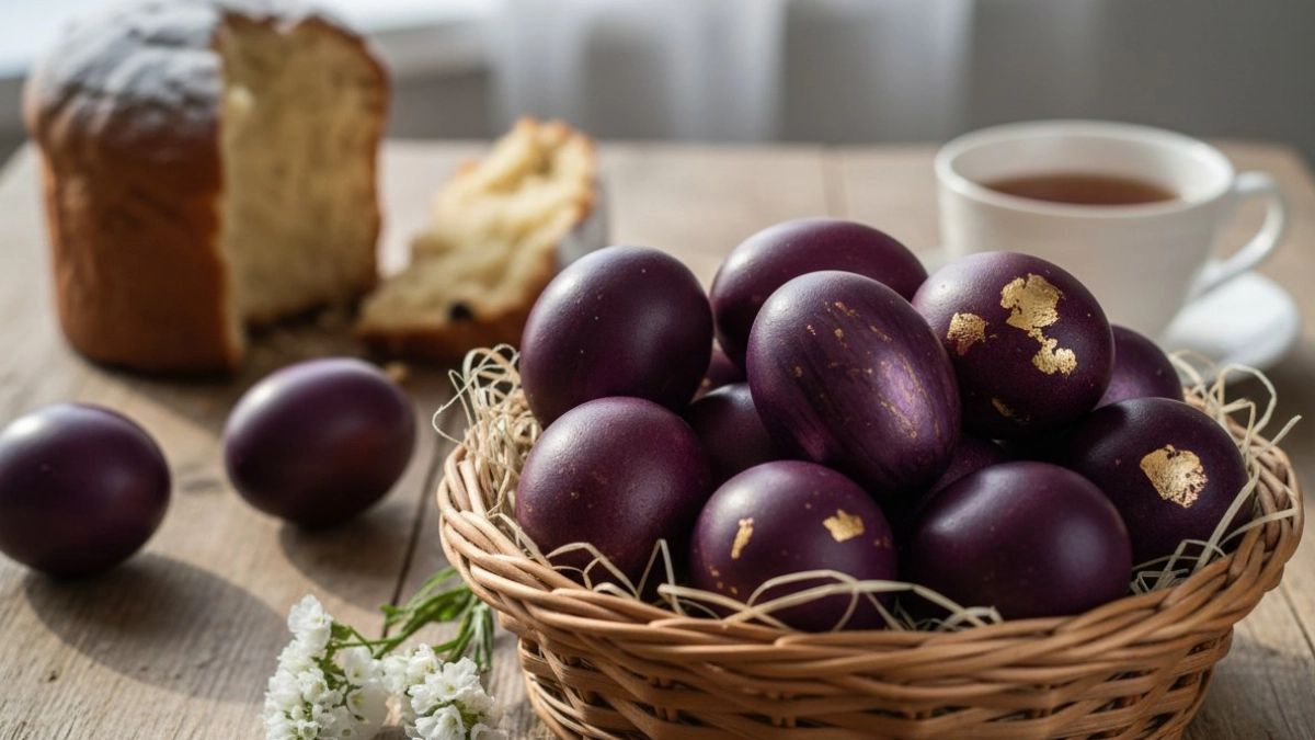 Не свекла и не ягоды: замочите яйца в отваре этой травы — сливовый цвет яиц произведет фурор на Пасху