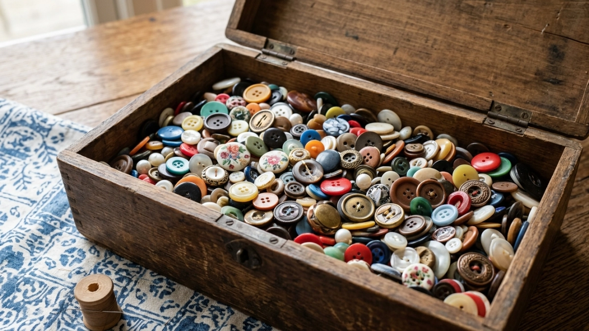 Пуговицы со старых вещей  не выбрасываю – это сокровище для хозяйки: 5 стильных идей декора для дома