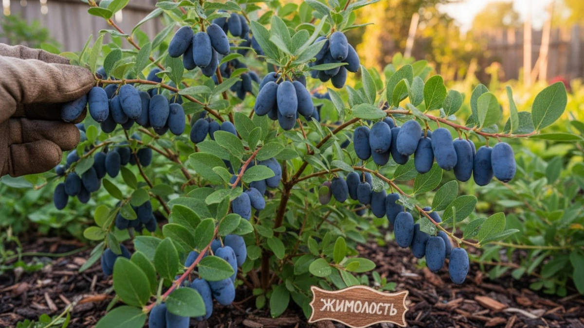 Жимолости весной — первым делом: 3 горсти под куст до распускания почек — и ягоды вырастают размером с виноград
