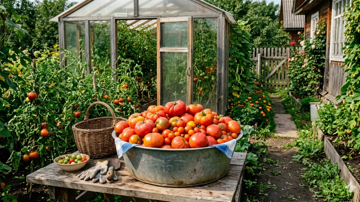 Киньте 1 ложку в лунку - томаты не болеют и будут мясистыми: по 300 г каждый