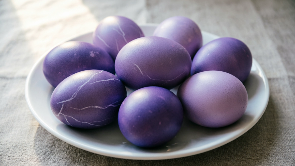 Модный сиреневый оттенок для пасхальных яиц: простой способ окрашивания природными средствами