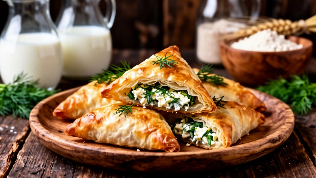 Без яиц и дрожжей — только кефир и мука, а такая вкуснятина: треугольники с начинкой