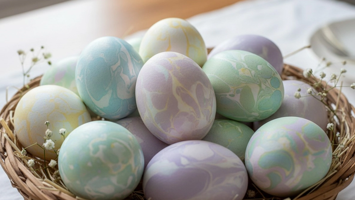 Красим яйца на Пасху: способ, который делает мраморные яйца - понадобятся салфетки