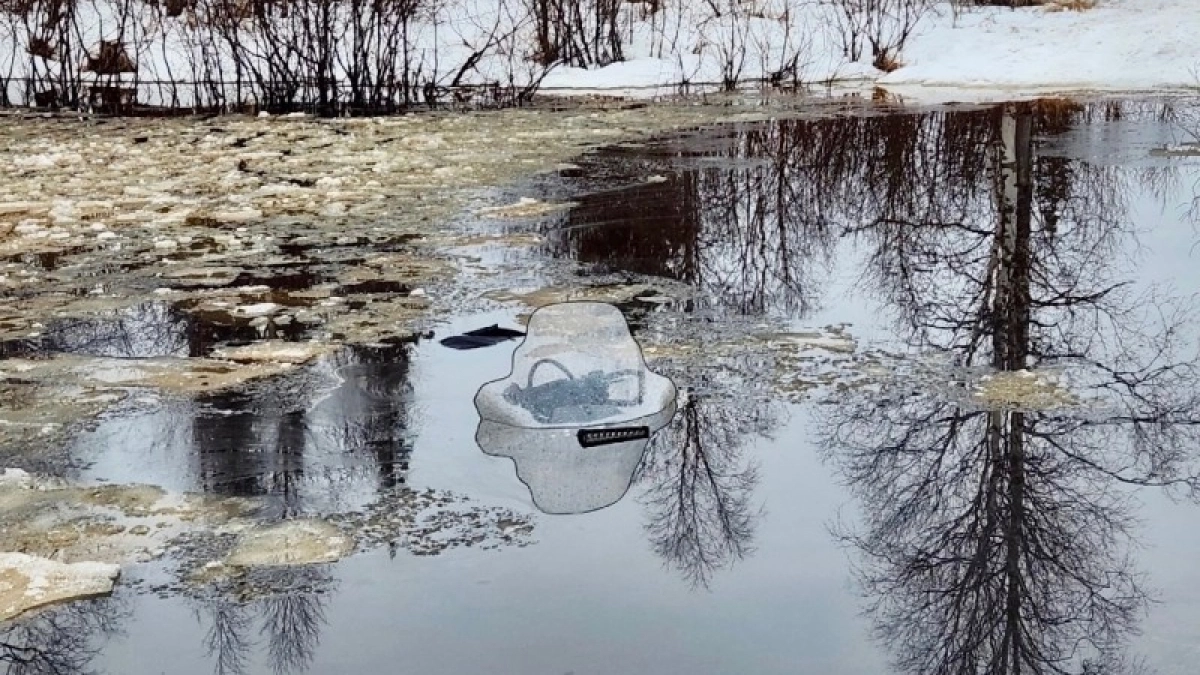 Снегоход провалился под лёд в Коми: спасатели эвакуировали рыбака