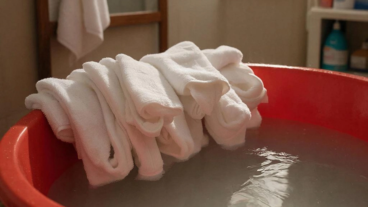 Кидаю 4 ложки в таз — и даже самые заношенные носки станут белее снега: простой и полезный лайфхак 