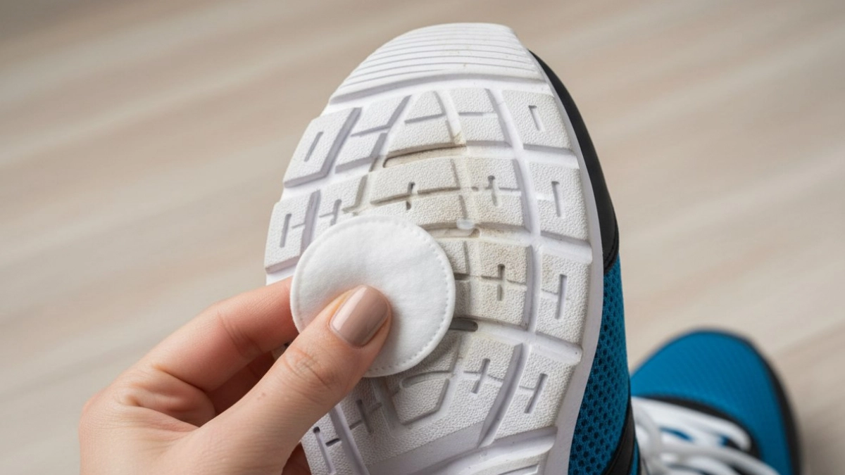 Три капли на ватку — и подошва как новая: смывает даже жёлтые пятна - с которыми не справилась химчистка