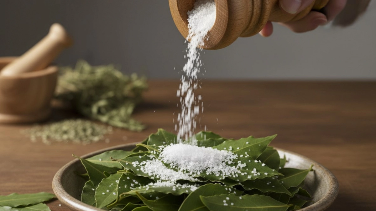 Лавровый лист засыпаю солью — и всю весну не нарадуюсь своей смекалке: полезный лайфхак для опытных хозяек