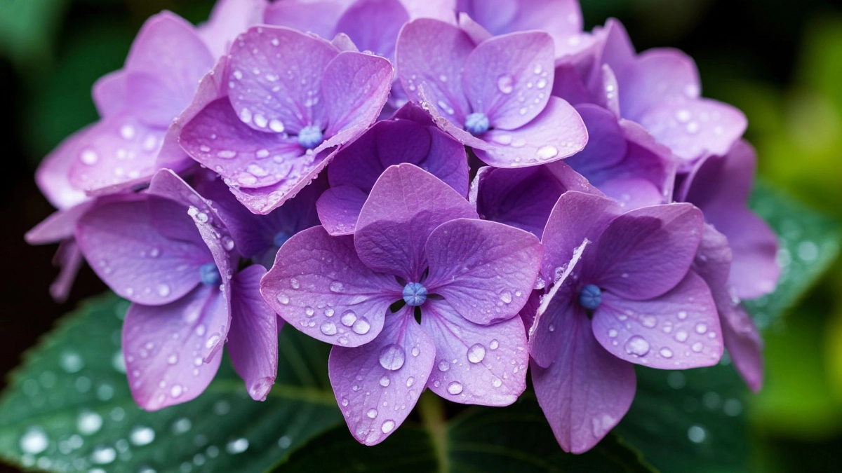 1 ложка на 10 литров: гортензия "вспыхнула" цветом — пышные шапки от сиренево-голубого до черничного