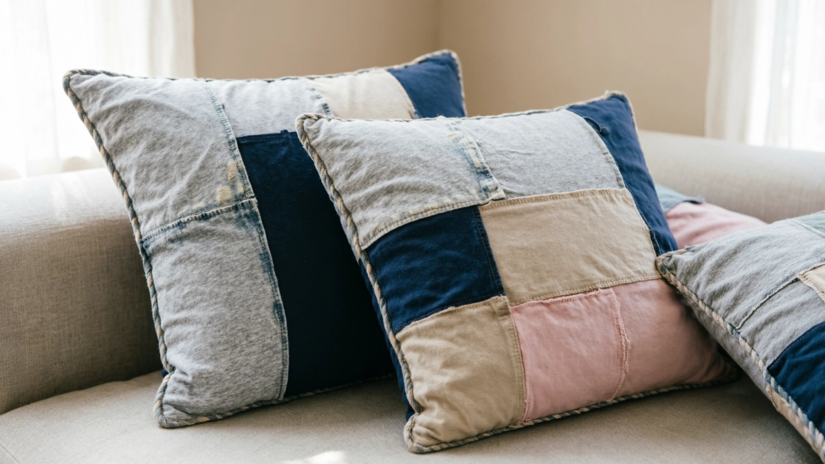 Старые футболки теперь не выбрасываю: превращаю их в стильные домашние подушки
