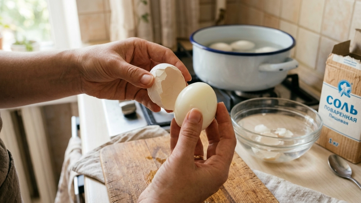 1 ложка в кастрюлю — и яйца сами выскочат из скорлупы: практичный лайфхак для хозяек