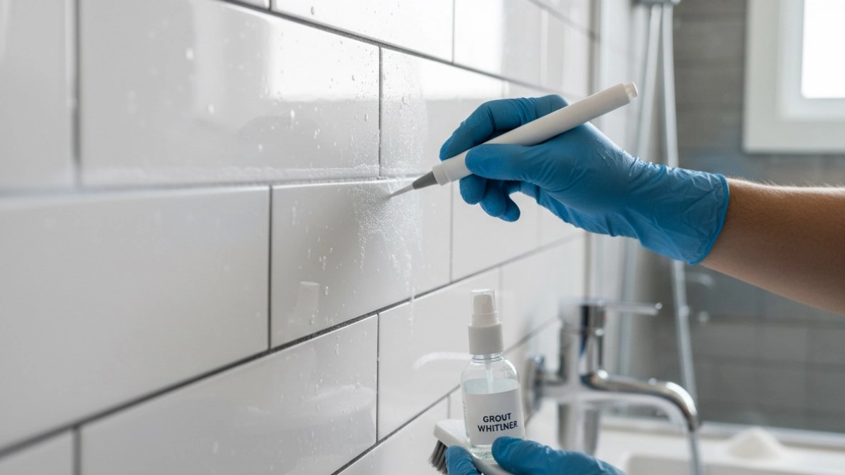 Друг-строитель подсказал, как мгновенно отбелить швы на плитке — теперь они идеально белые: полезная хитрость
