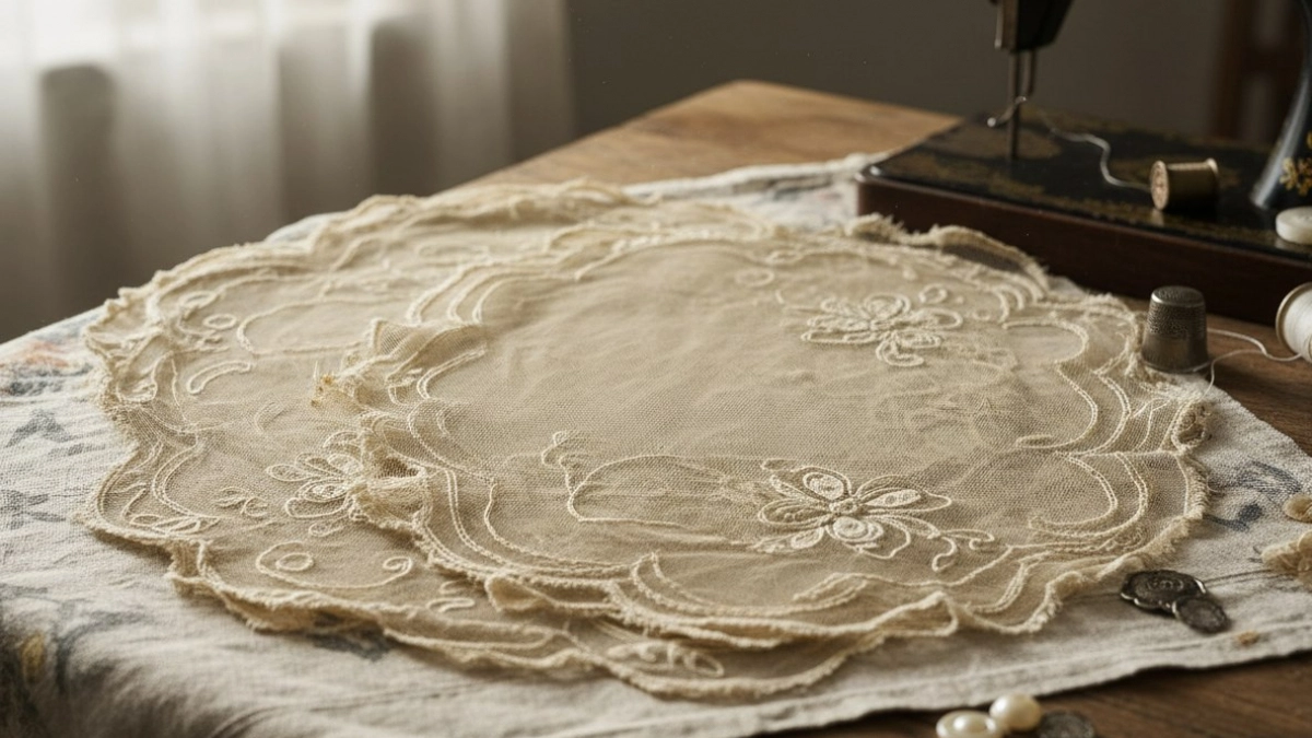 Старый тюль перешиваю в винтажные салфетки: простые швейные хитрости — справится даже новичок