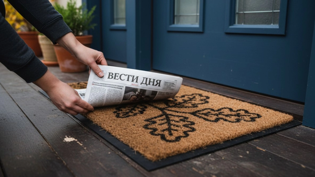 Кладу газету под коврик у двери — не для тепла, а потому что заметила, как это работает в подъездах старых финских домов