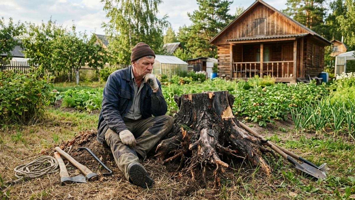 Никогда не повторяйте «метод Циолковского»: чем опасны советы по быстрому удалению пней — и безопасные альтернативы