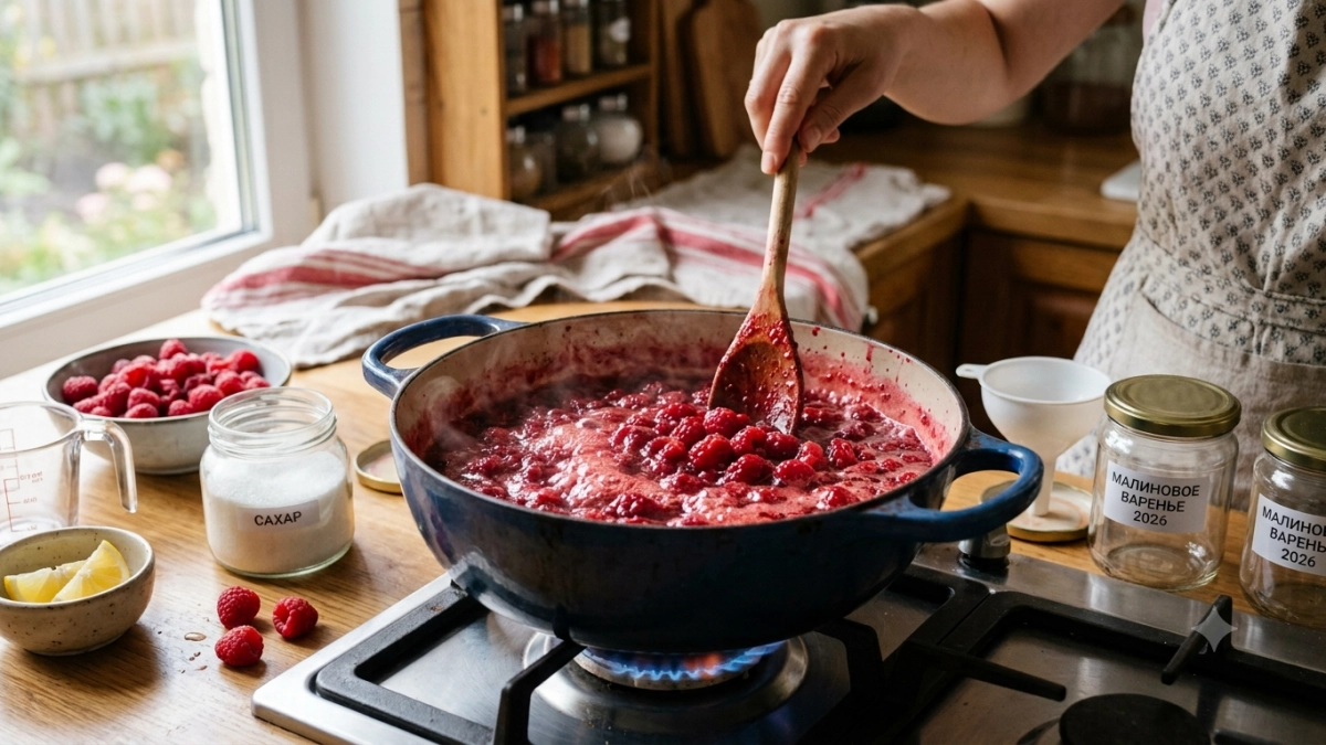 Готовим идеальное малиновое варенье: 3 секрета аромата и насыщенного вкуса — ягоды целые и густое, как мёд