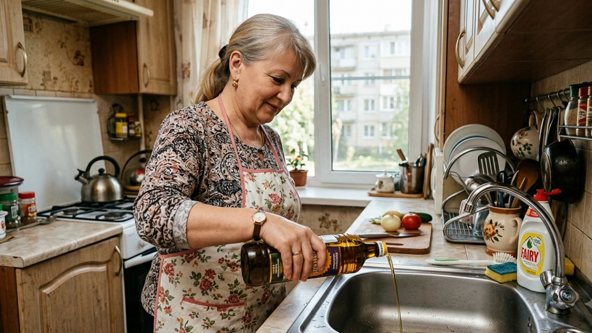Вот зачем умные хозяйки льют масло в раковину: и горя не знают - лайфхак на лето