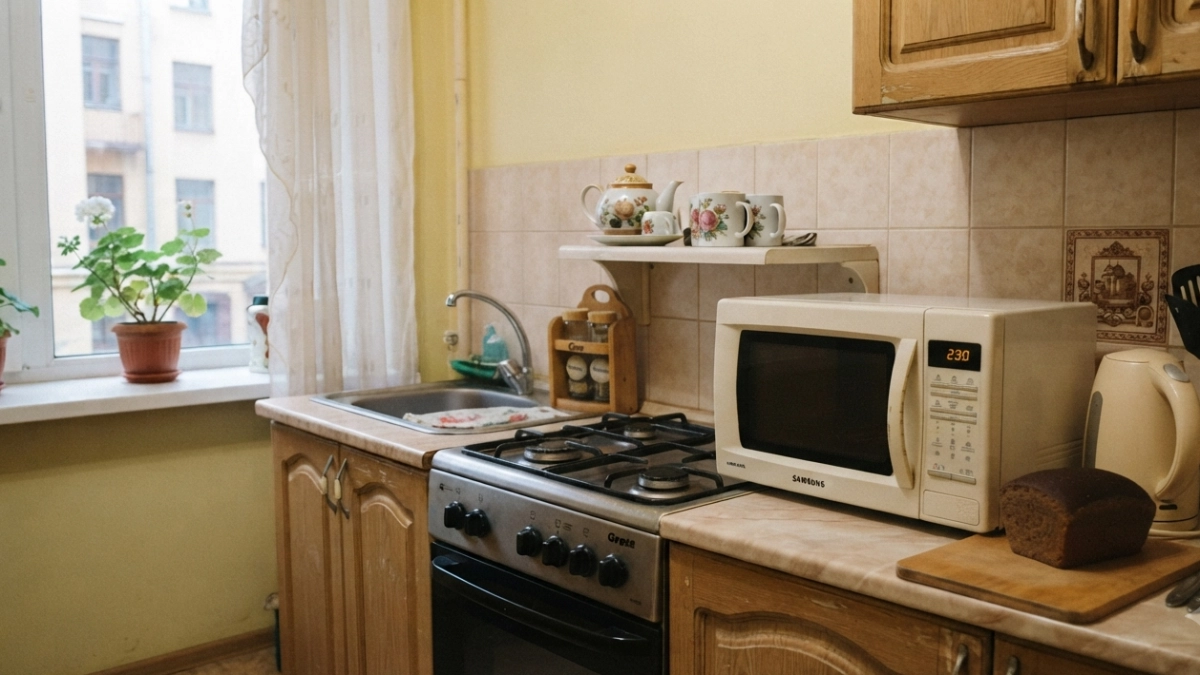 Микроволновку больше не мою: весь жир и брызги отходят сами, и делать ничего не надо - простой советский способ, который работает