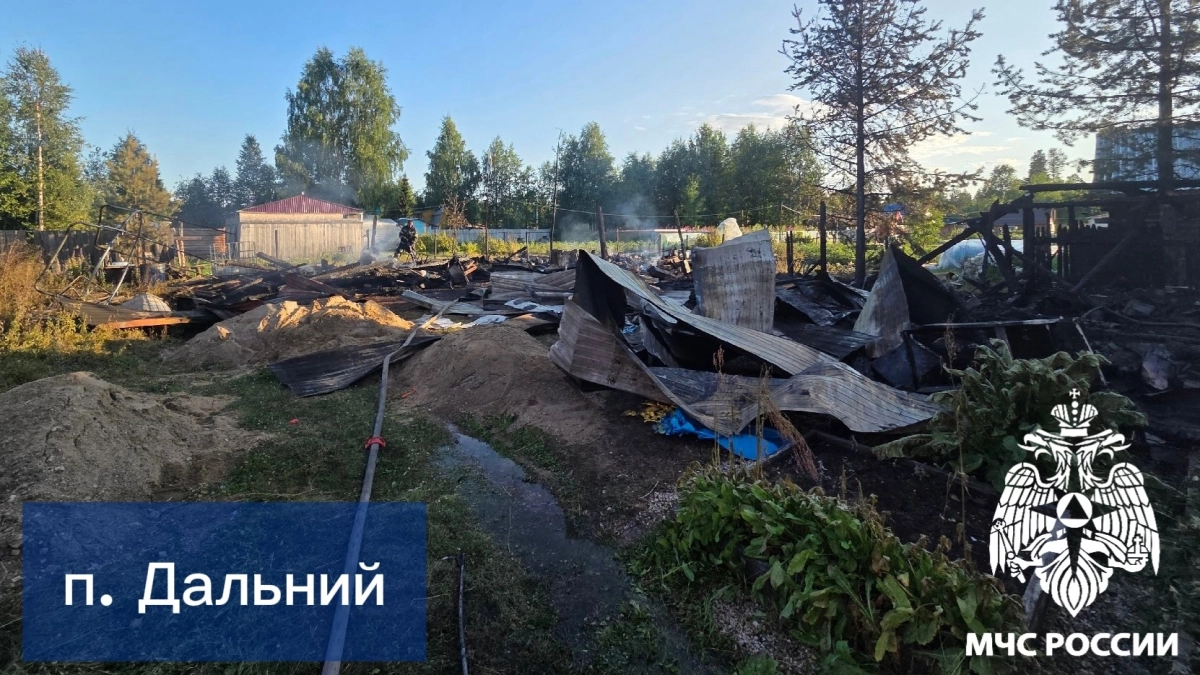 В Ухте сгорел дачный дом