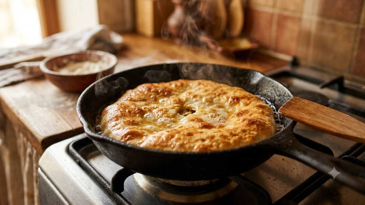 Готовлю каждый день: осетинский пирог на сковороде — 10 минут и вкуснейший завтрак для всей семьи готов