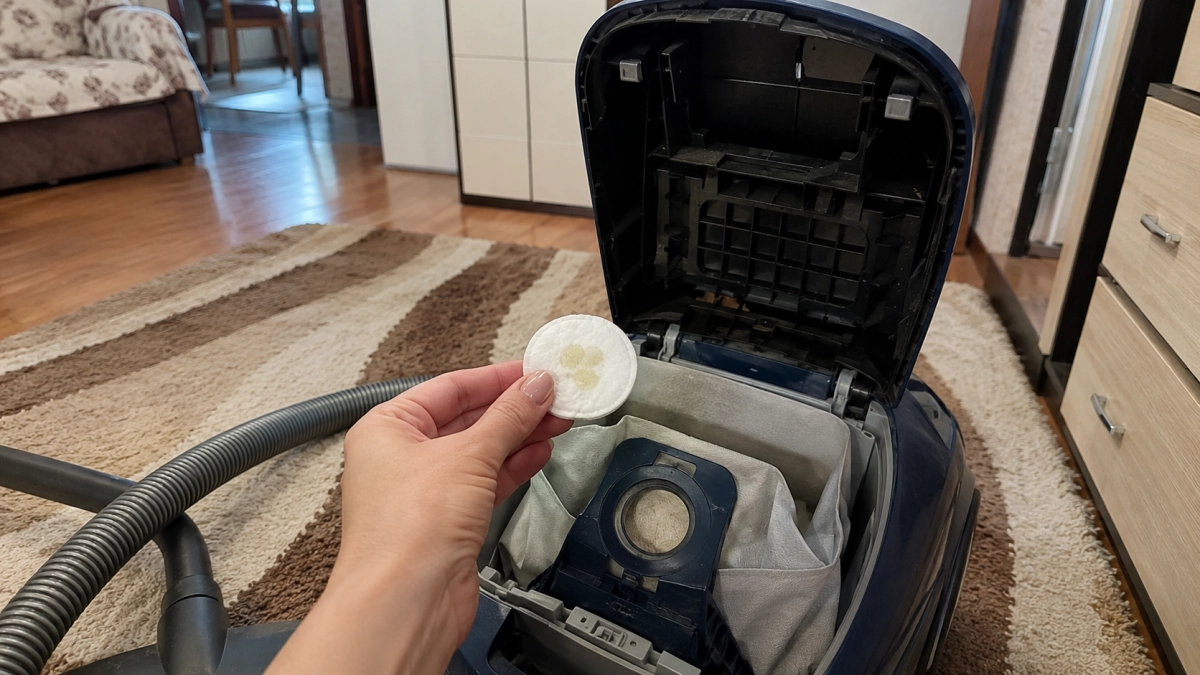 2 капли на ватный диск — и в пылесос: после уборки вся квартира пахнет свежестью без дорогущих диффузоров