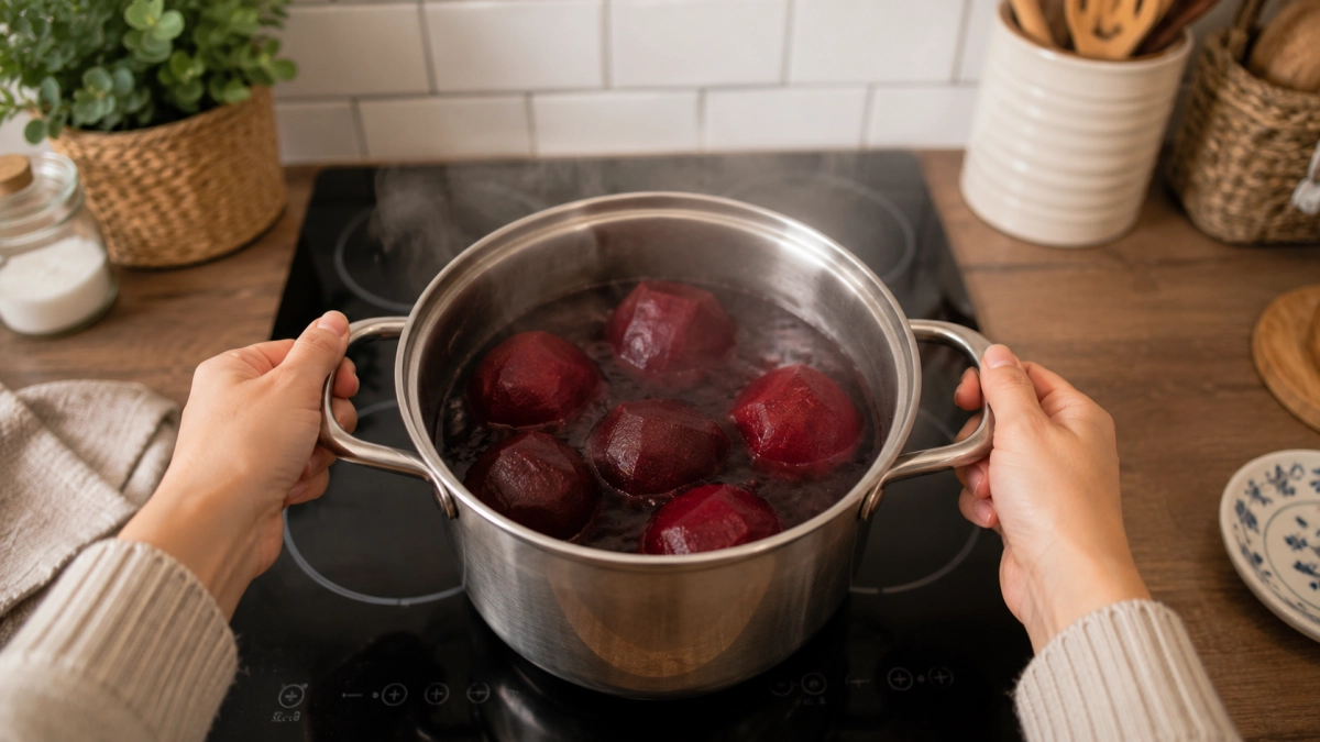 Не варю свеклу часами — достаточно 15 минут: получается вкуснее, сочнее и без запаха на весь дом