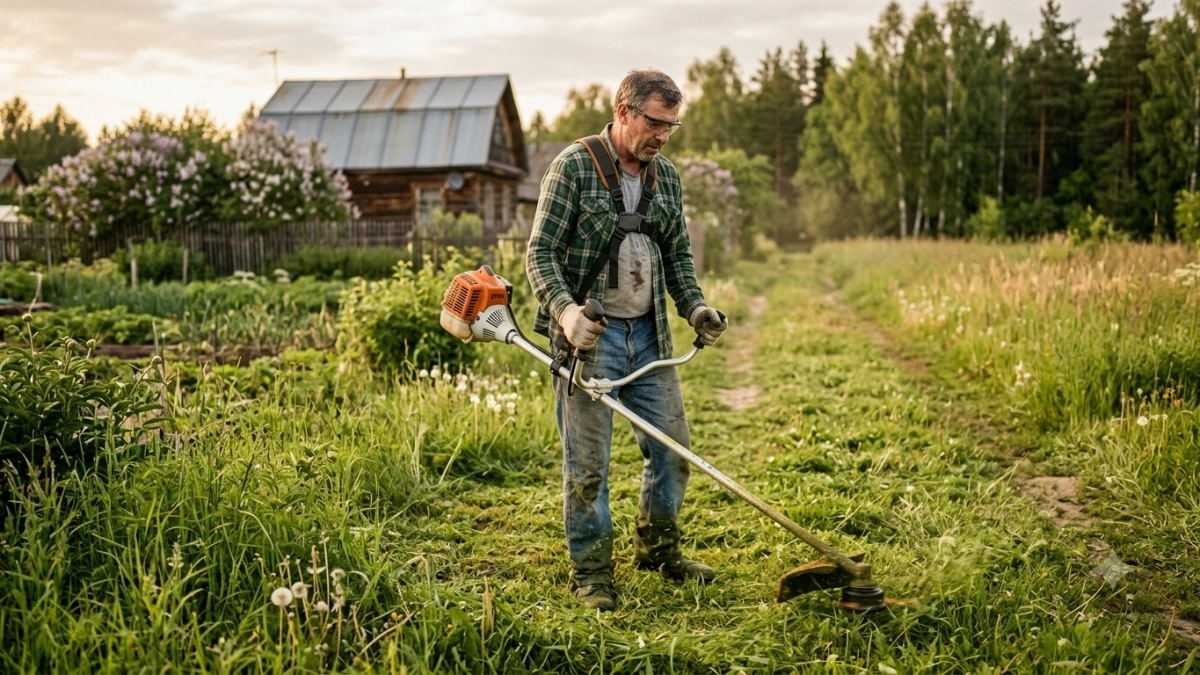 Как укрепить леску для триммера: простой способ, который поможет косить часами