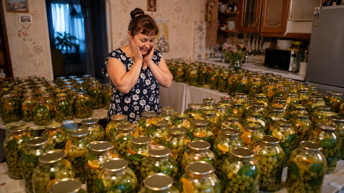 Закрываю по 50 банок — и всё равно мало: обалденный «Мохито» из крыжовника на зиму, вкуснейший зелёный лимонад по-домашнему