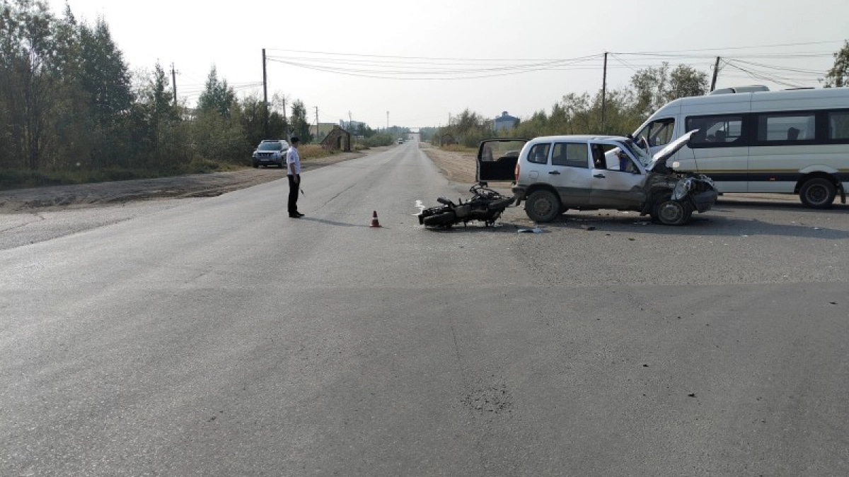 В Коми мотоциклист погиб при столкновении с внедорожником