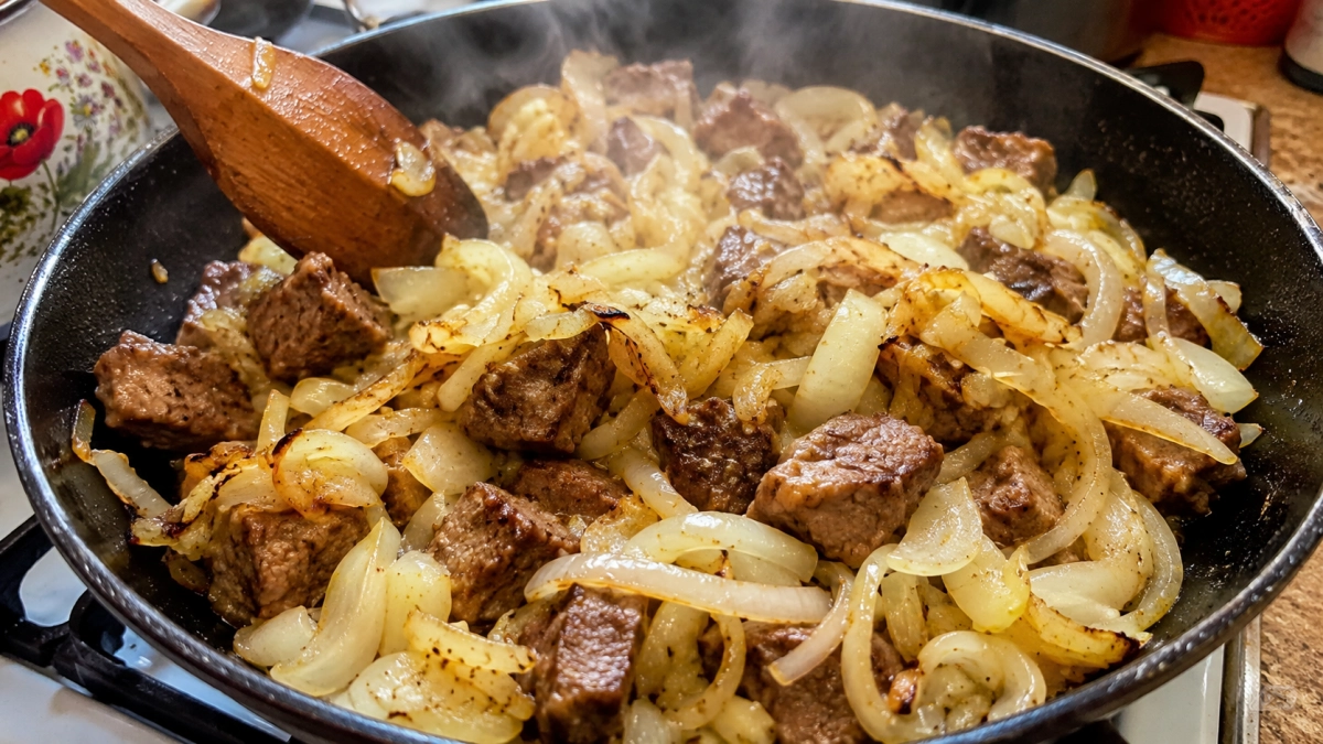 Лук или мясо — что жарить первым для плова: «золотой» порядок, который решает вкус всего блюда