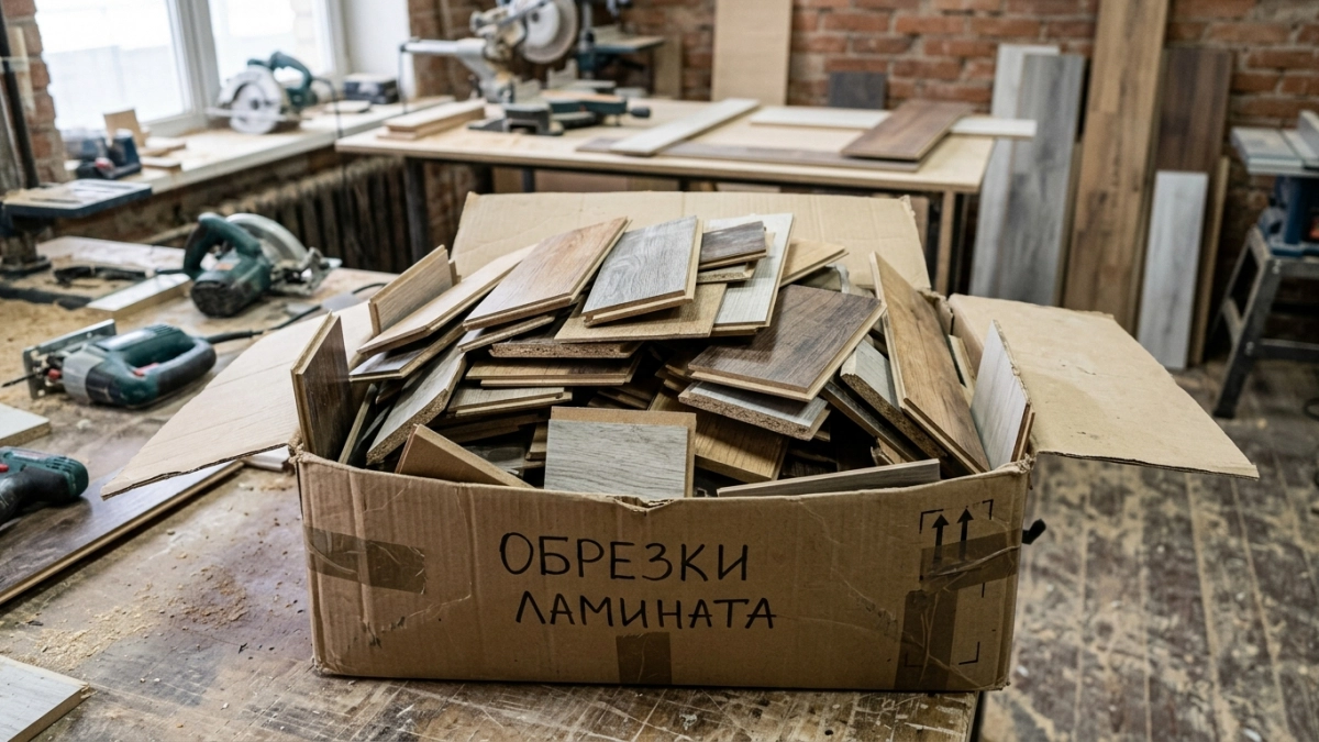 Обрезки ламината ищу около новостроек — украшаю дом: 3 идеи для декора из строительного «мусора»