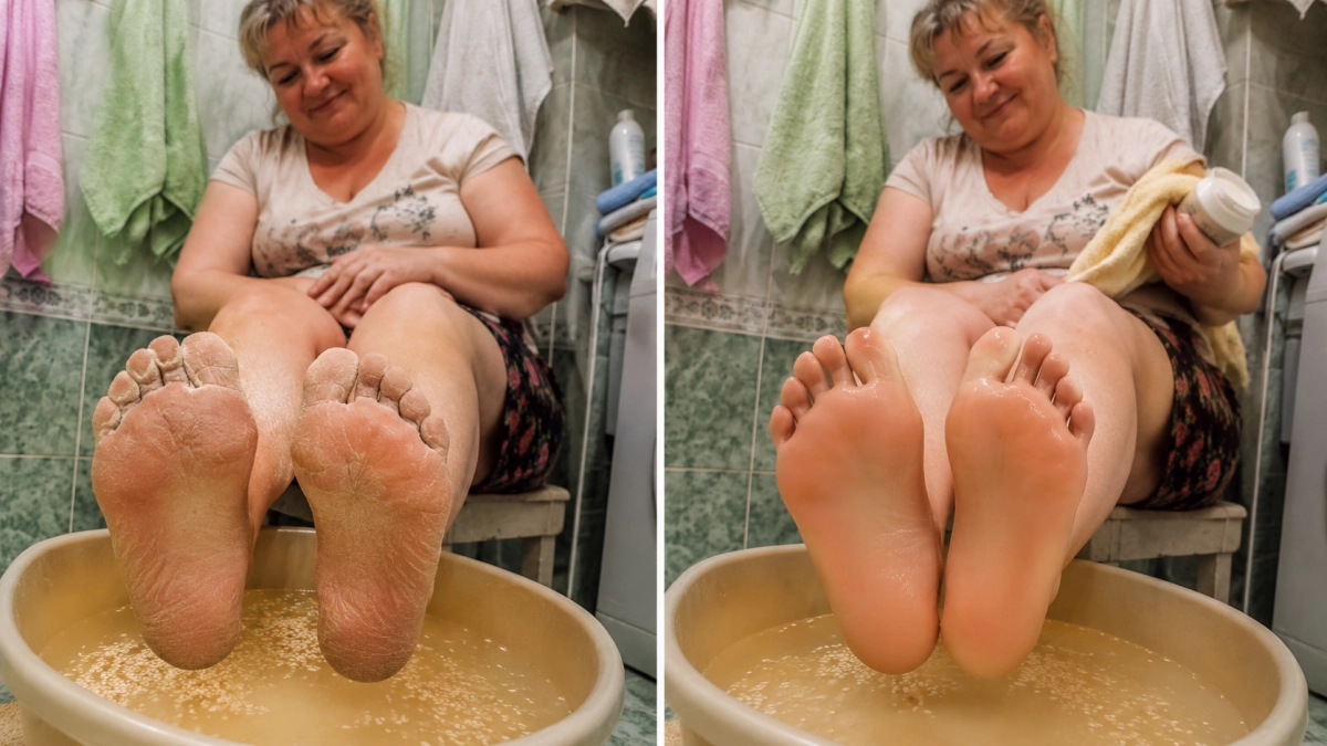 «Дубовые» пятки больше не тру до красноты: 3 ложки обычной крупы в тазик на 10 минут — и стали как у младенца