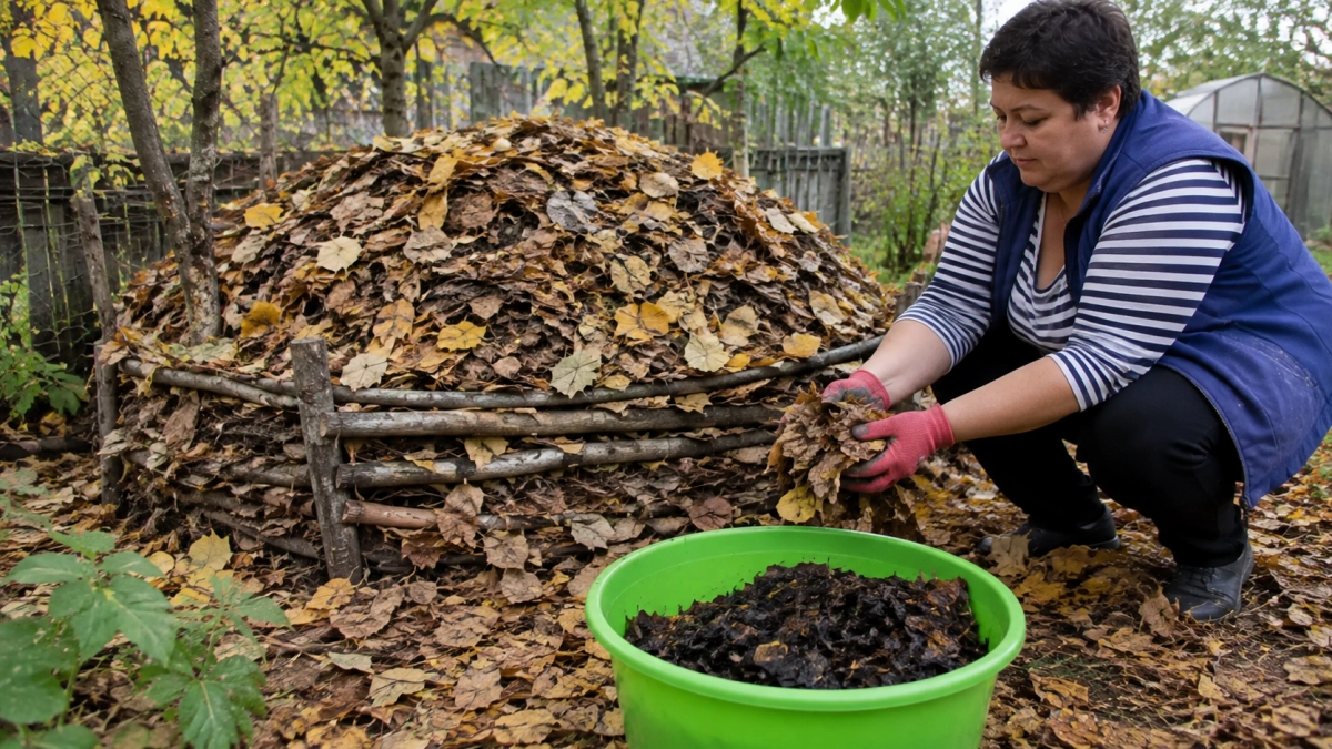 Опавшие листья осенью не жгу и не вывожу: складываю в одну кучу — к весне это уже совсем не мусор