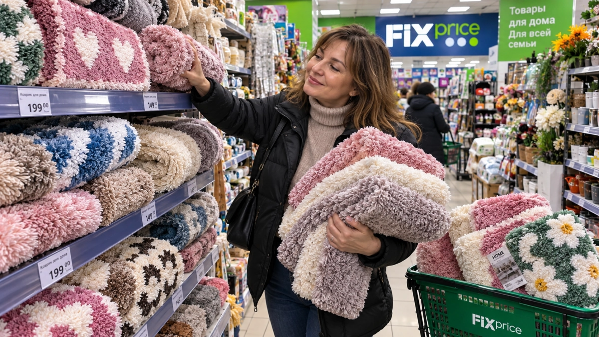 Скупаю в Fix Price «зефирные» коврики по 5 штук, но на пол не стелю: один трюк превращает их в эффектный декор для спальни