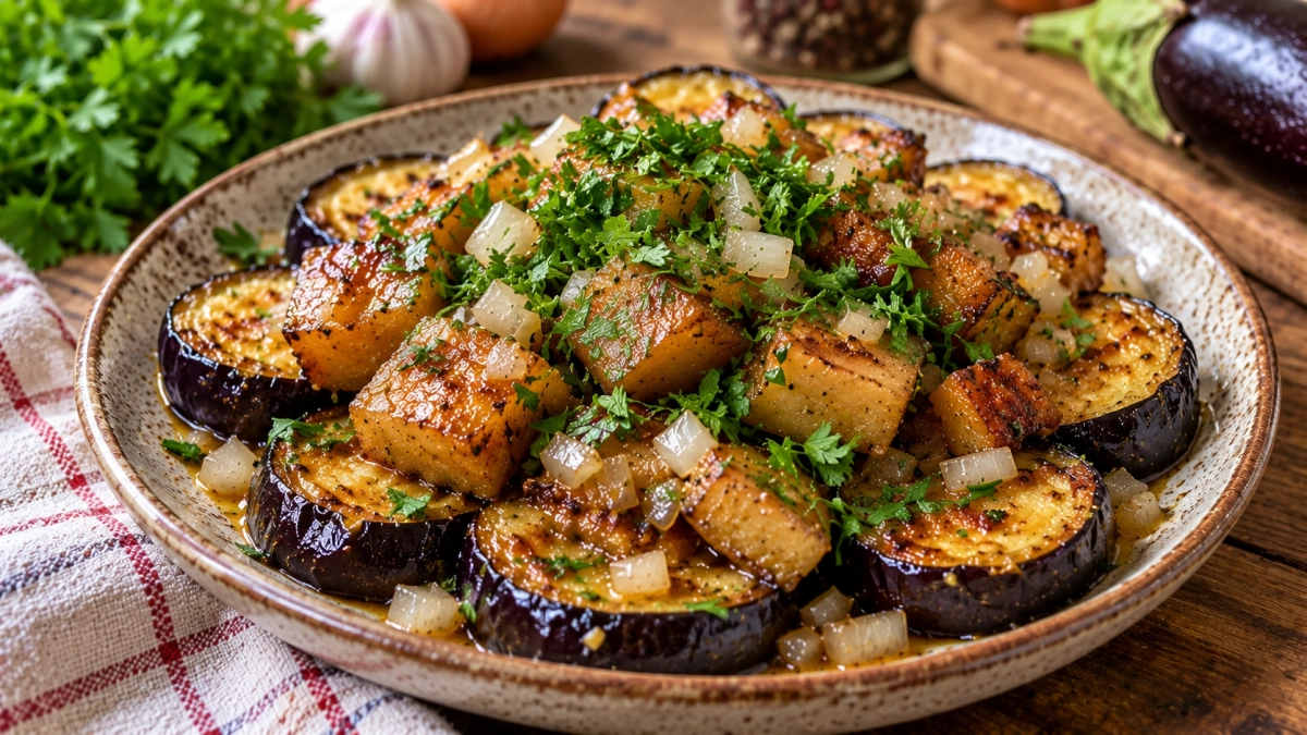 Самый вкусный гарнир из баклажанов: готовлю с луком, сметаной и прованскими травами — по вкусу напоминает жареные белые грибы