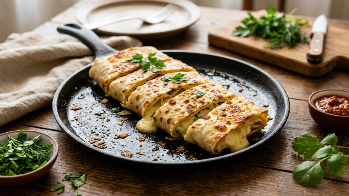 Рулет из лаваша «Хачапури»: любимый вкус в экспресс-формате — завернули и на сковороду