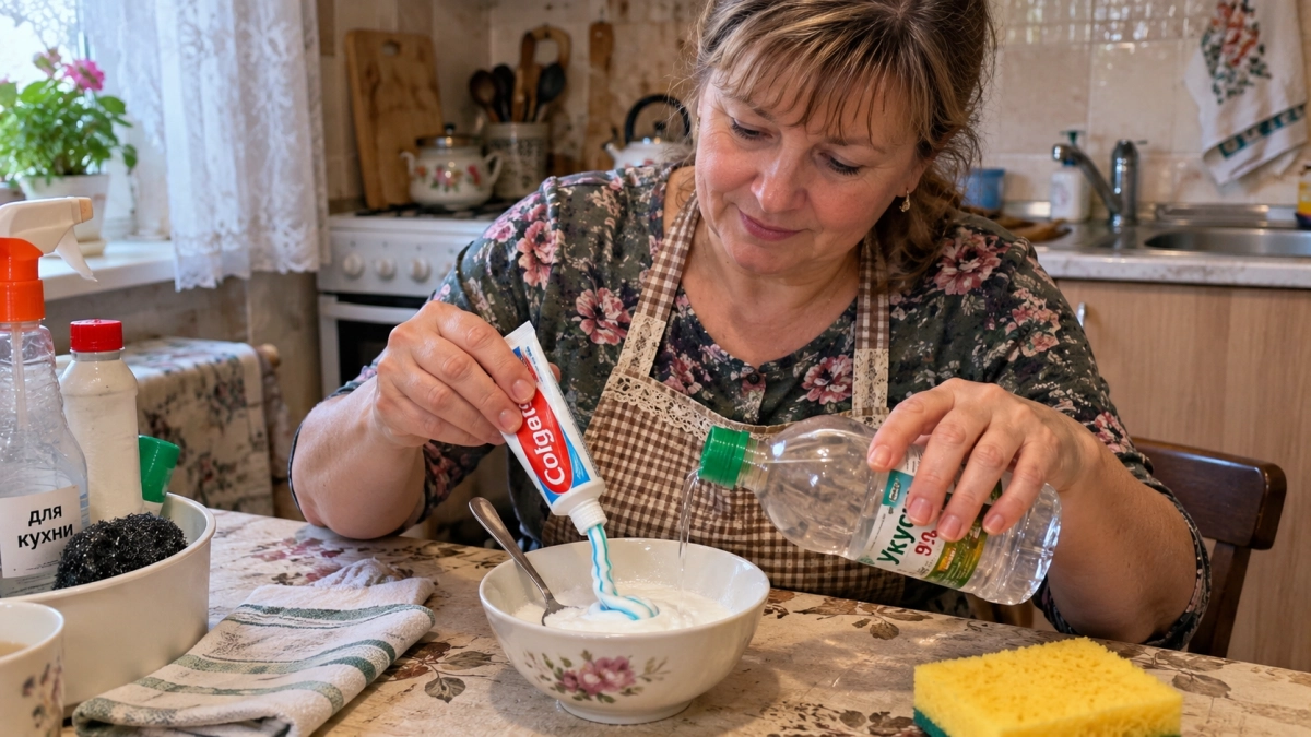 Умные хозяйки смешивают зубную пасту с уксусом — и не нарадуются результату: вот для чего это нужно