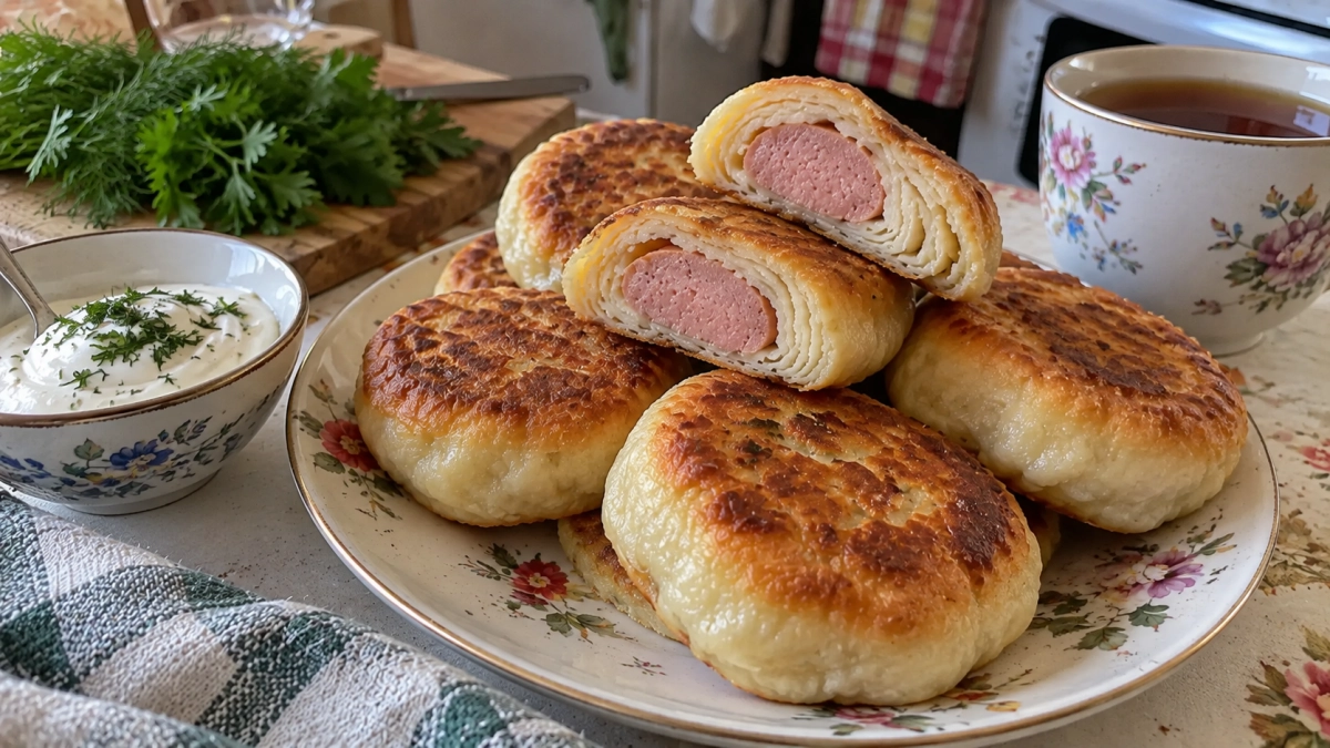 Макаю колбасу в кефирный кляр — и через 10 минут гора румяных пышек: сытный завтрак вкуснее сосисок в тесте