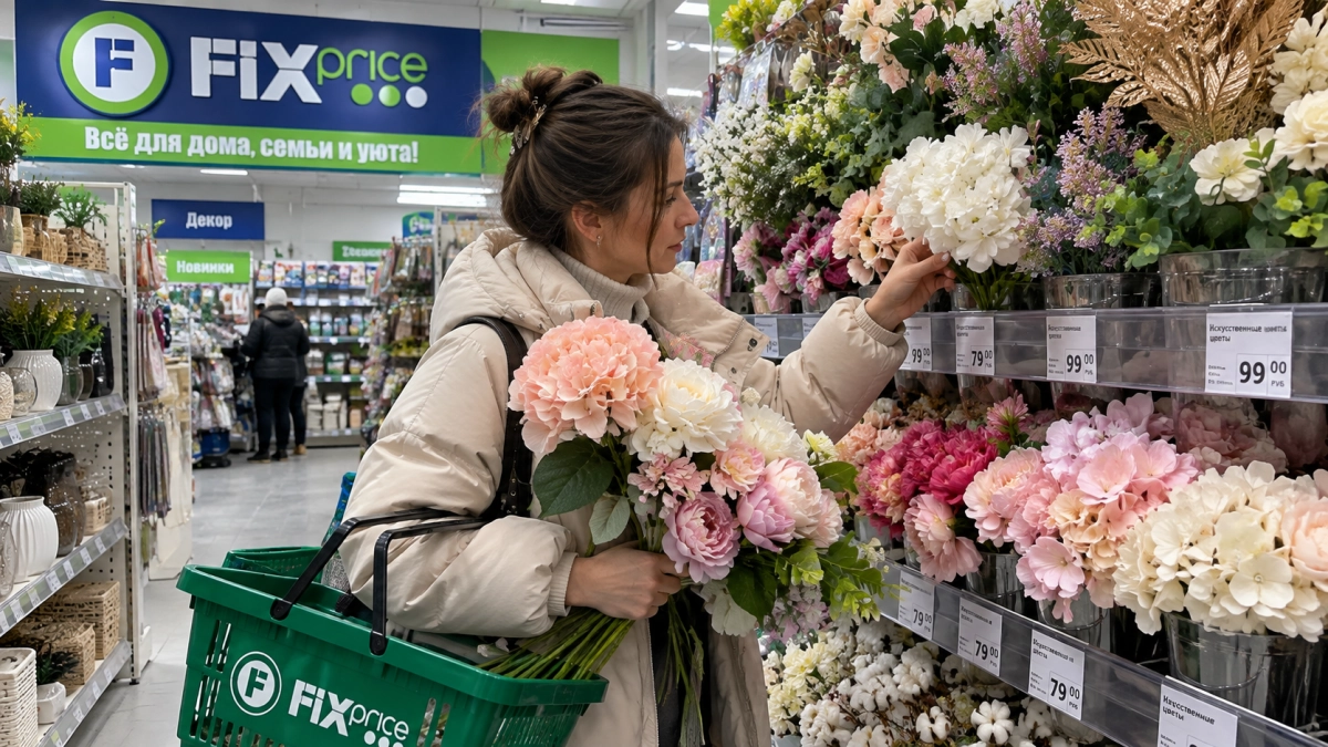 Искусственные цветы из Fix Price тащу охапками — но не в вазу: собираю на зеркале «облако», и комната будто из дорогого салона