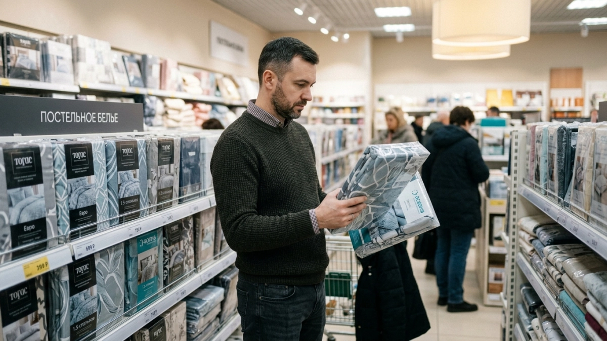 Бльше не беру постельное бельё на ощупь: смотрю на 2 буквы — и сразу отсеиваю неудачные комплекты