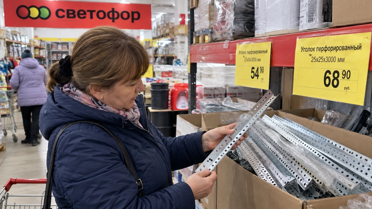 Перфорированные уголки покупаю в «Светофоре» пачками: на даче из него собираю полезные вещи без сварки