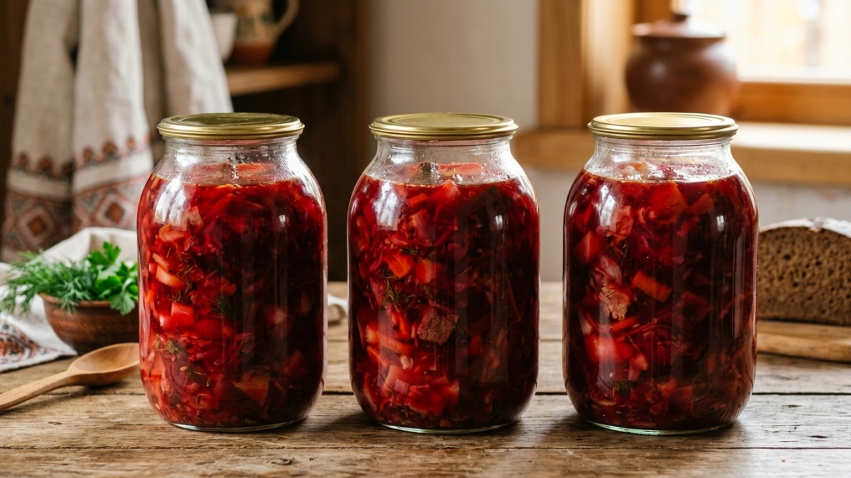 Готовлю час, ем 15 раз: нашёл рецепт вкусного борща для банок - закрываю сразу на весь месяц