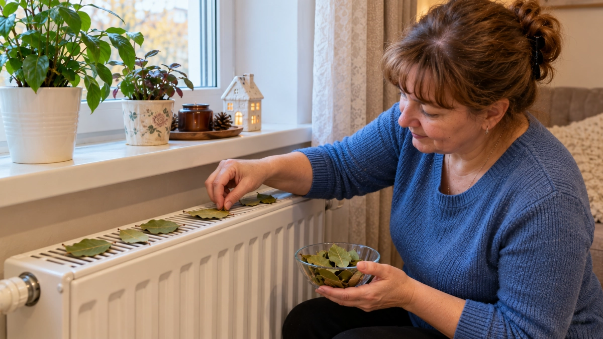 С первыми холодами, кладу лавровый лист на батарею: маленькая хитрость, а результат замечает вся семья