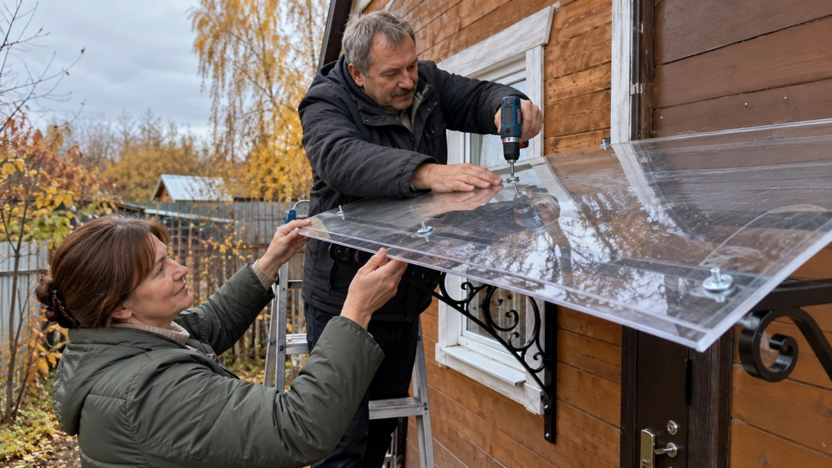 Стекло и поликарбонат уходят в прошлое: дачники выбирают новый материал для навесов — выглядит дорого, служит годами