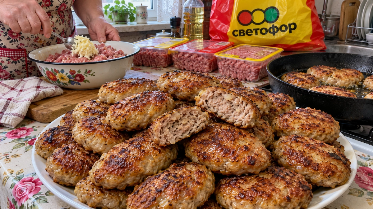 Скупаю дешёвый фарш в «Светофоре» пачками: добавляю 1 ложку — и котлеты как в ресторане, а не сухие «подошвы»