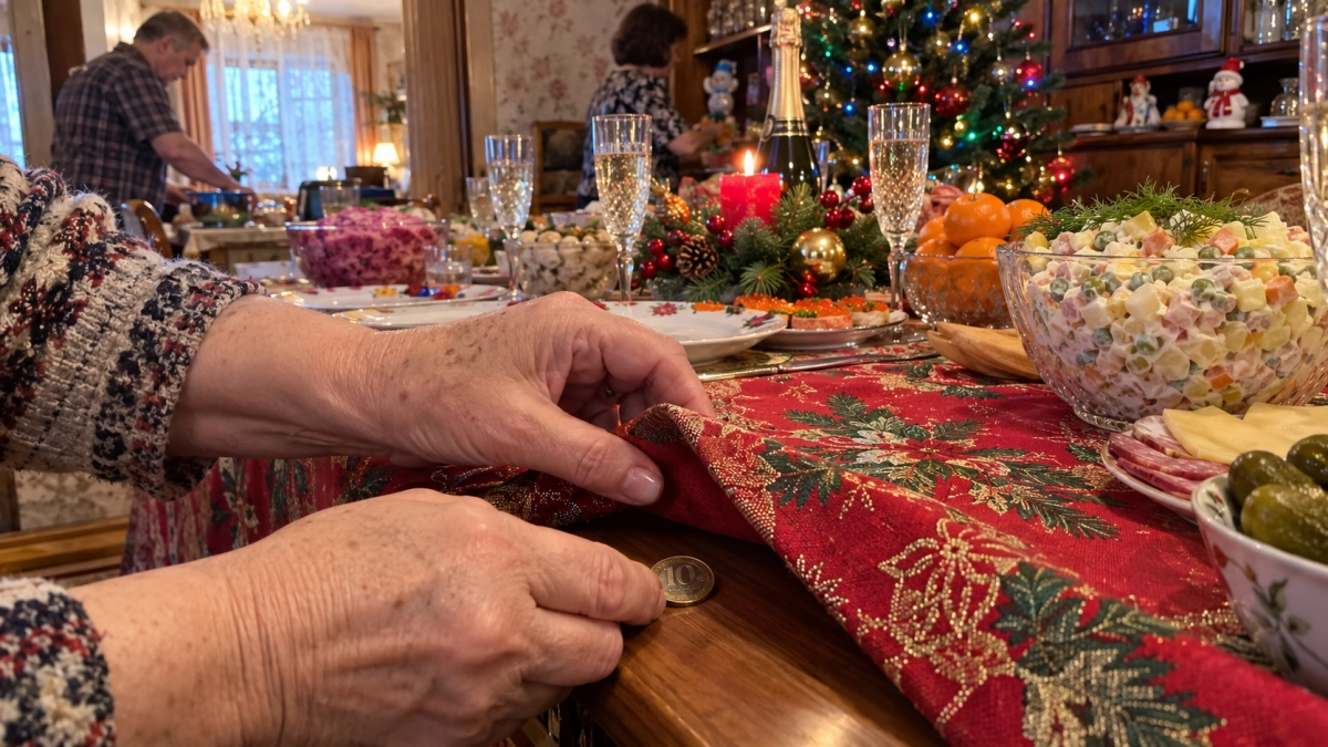 Перед Новым годом 2027 прячу 1 вещицу под скатерть: бабушкина примета на деньги — Огненная Коза такой стол озолотит