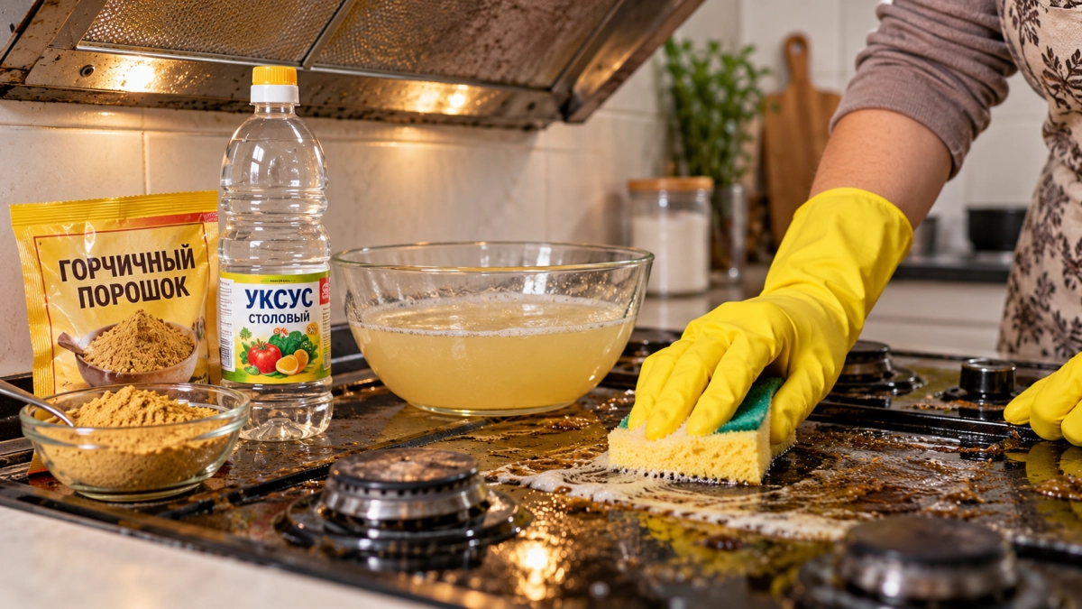 Мешаю горчицу с уксусом — и ликую от своей смекалки: вся кухня сияет, как на выставке