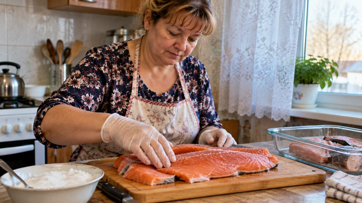 Узнала, как правильно солить горбушу — получается нежнее сёмги: золотую пропорцию запомните раз и навсегда