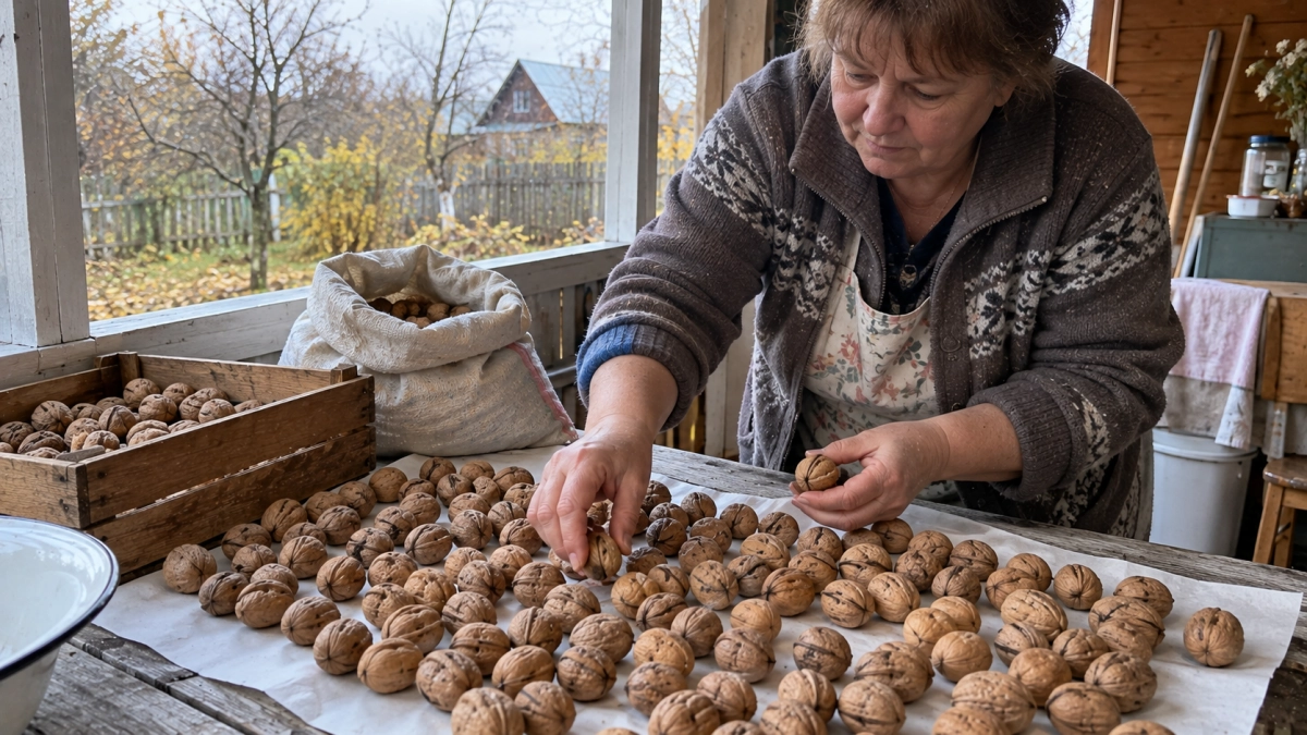 Грецкие орехи лежат месяцами без горечи и плесени: 1 правило хранения — и урожай свежий до весны