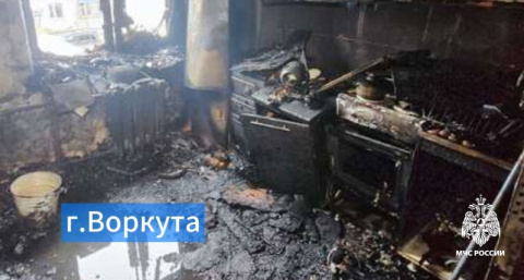 На пожаре в Коми спасли восьмерых человек